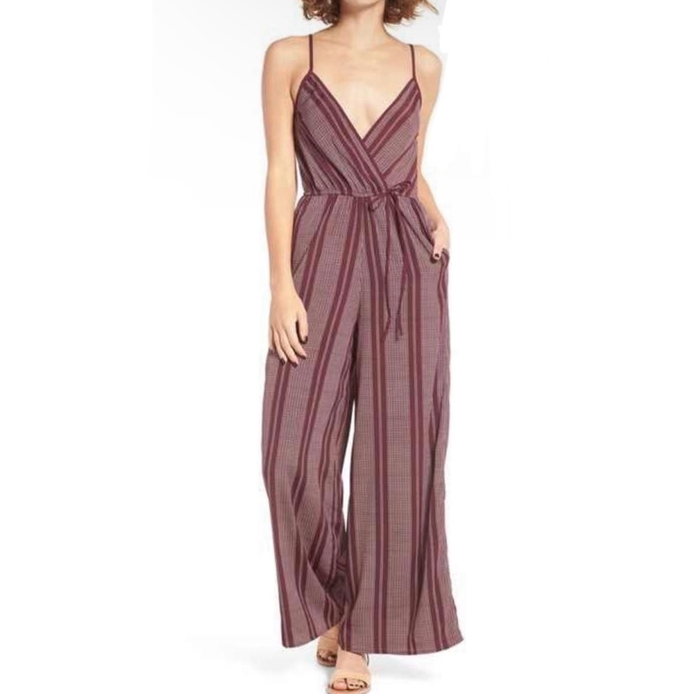 Band of Gypsies striped wide leg jumpsuit